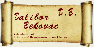 Dalibor Bekovac vizit kartica
